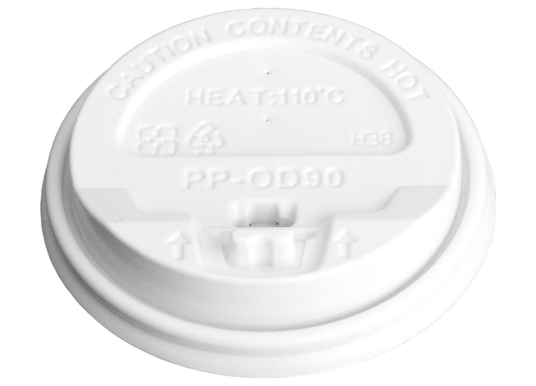 PP 90MM WHITE LID - FLIP (1000pcs)