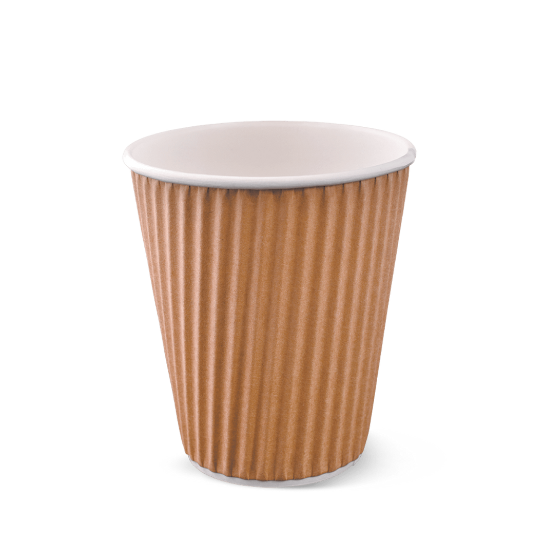 12OZ RIPPLE WRAP CUP-BROWN (500pcs)